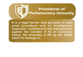 Procedures of Parliamentary Immunity