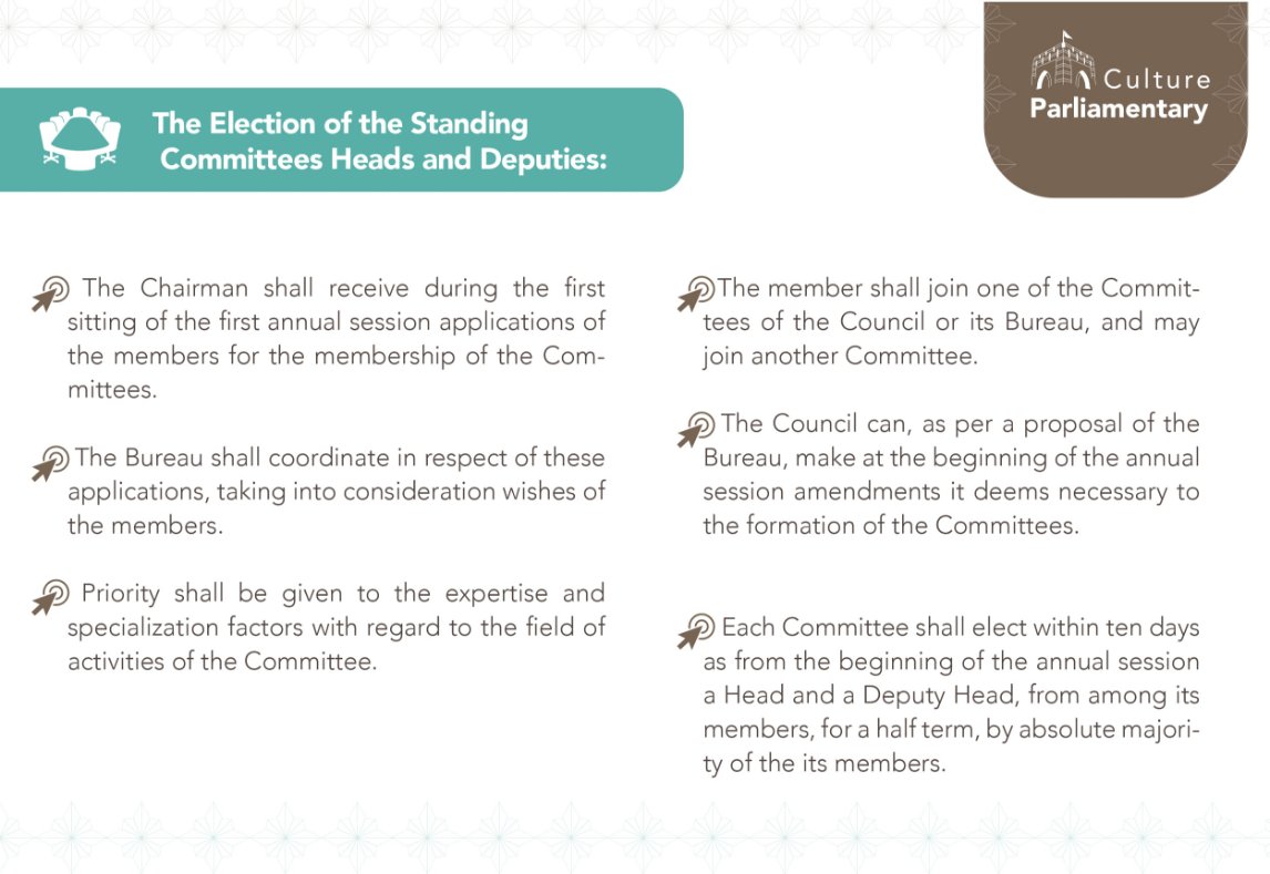 The election of standing committees Heads & Deputies  