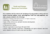 The Youth and Human Resources Committee 