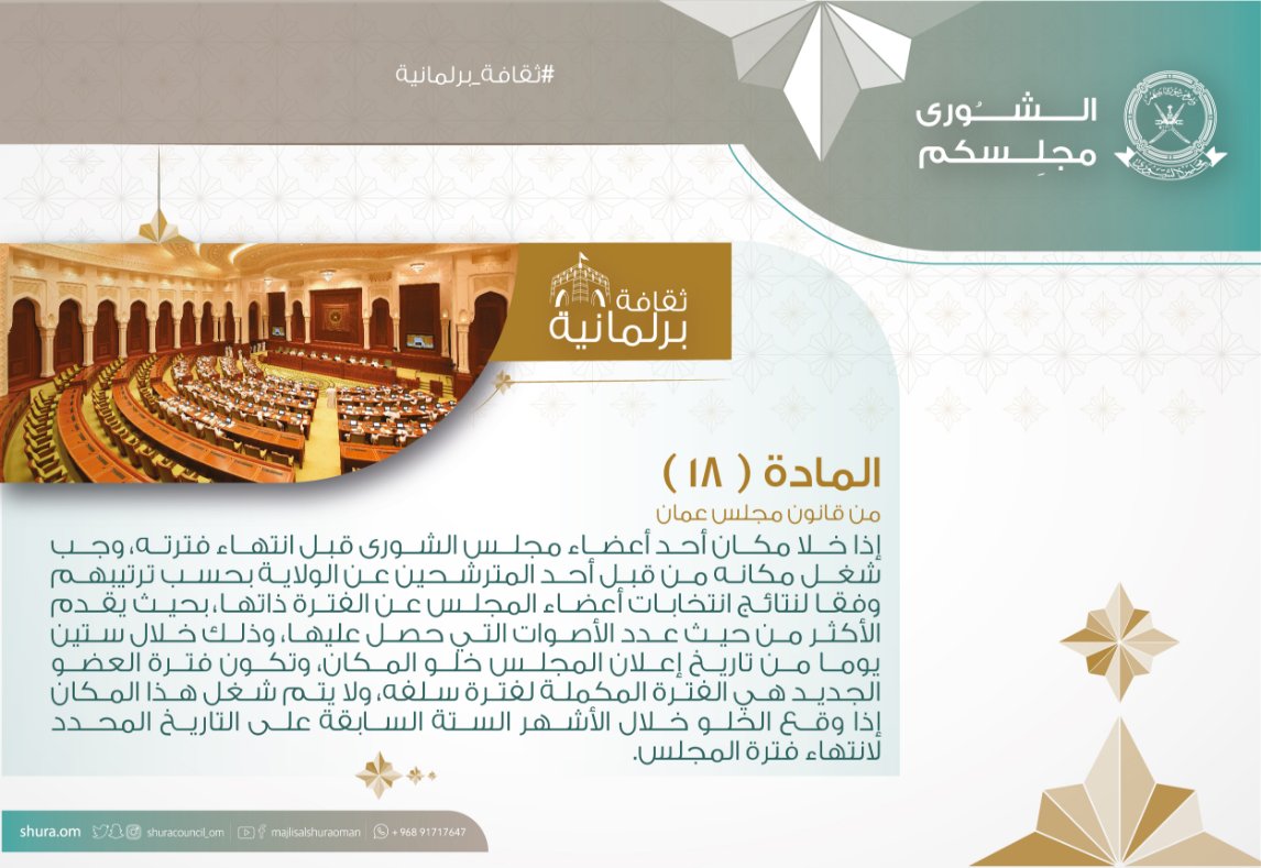 خلو مكان عضو مجلس الشورى